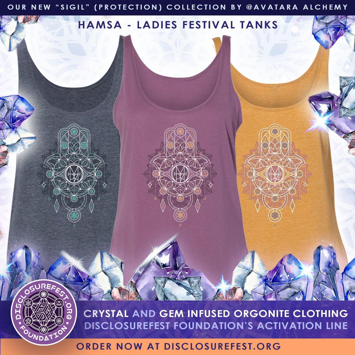 Hamsa Sigil Yoga Wear Tank