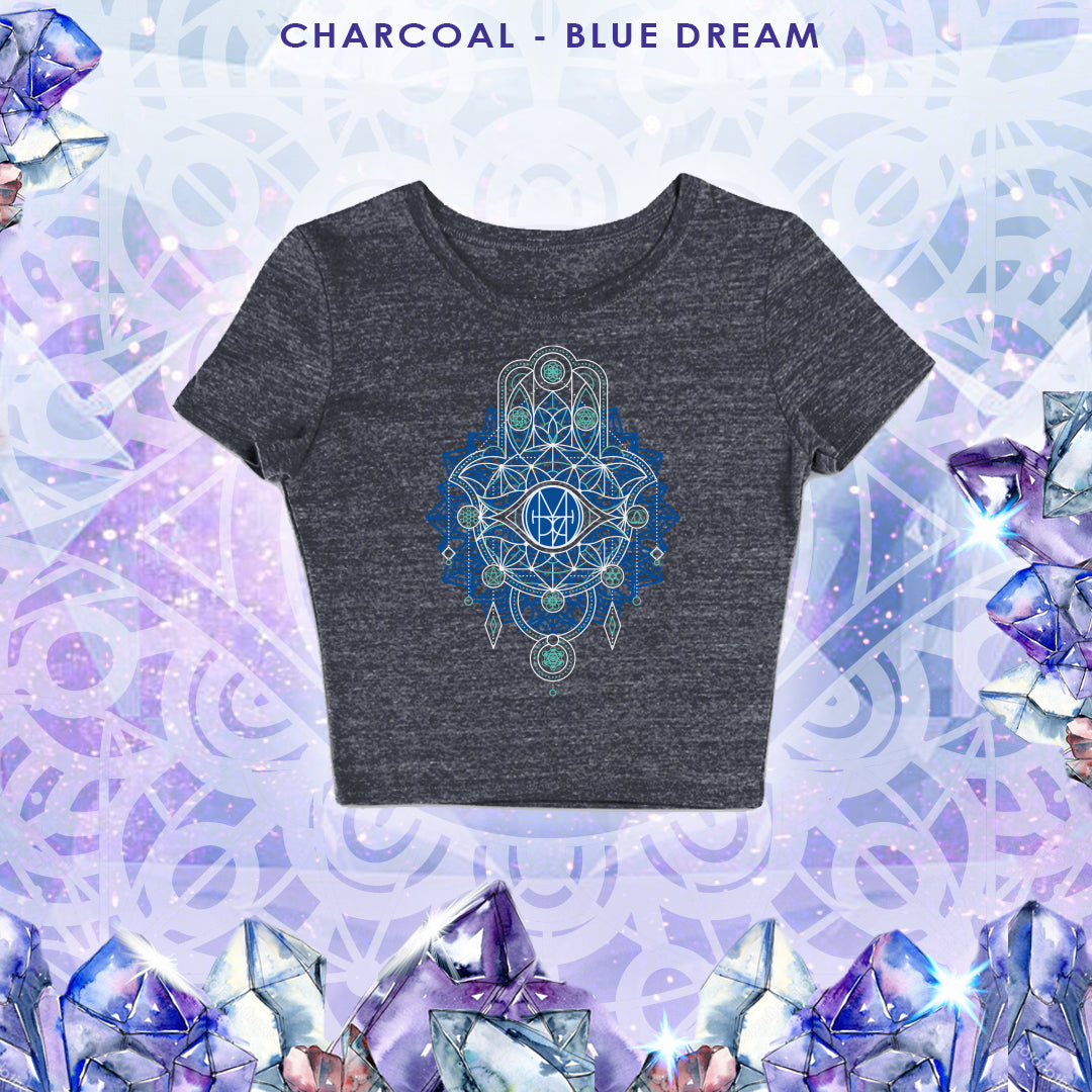 Hamsa Sigil Crop Top Organic Cotton yoga wear
