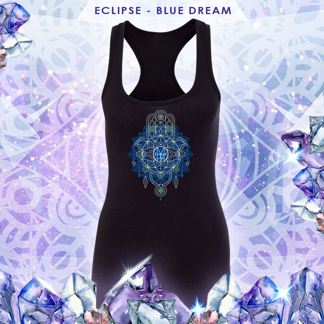 Hamsa Sigil Organic Cotton - Bamboo Racer Tanks - Yoga Wear